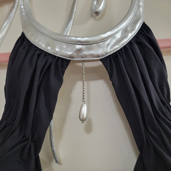 La Perla cut out one piece ruched swimsuit S black nwt - Picture 3 of 8